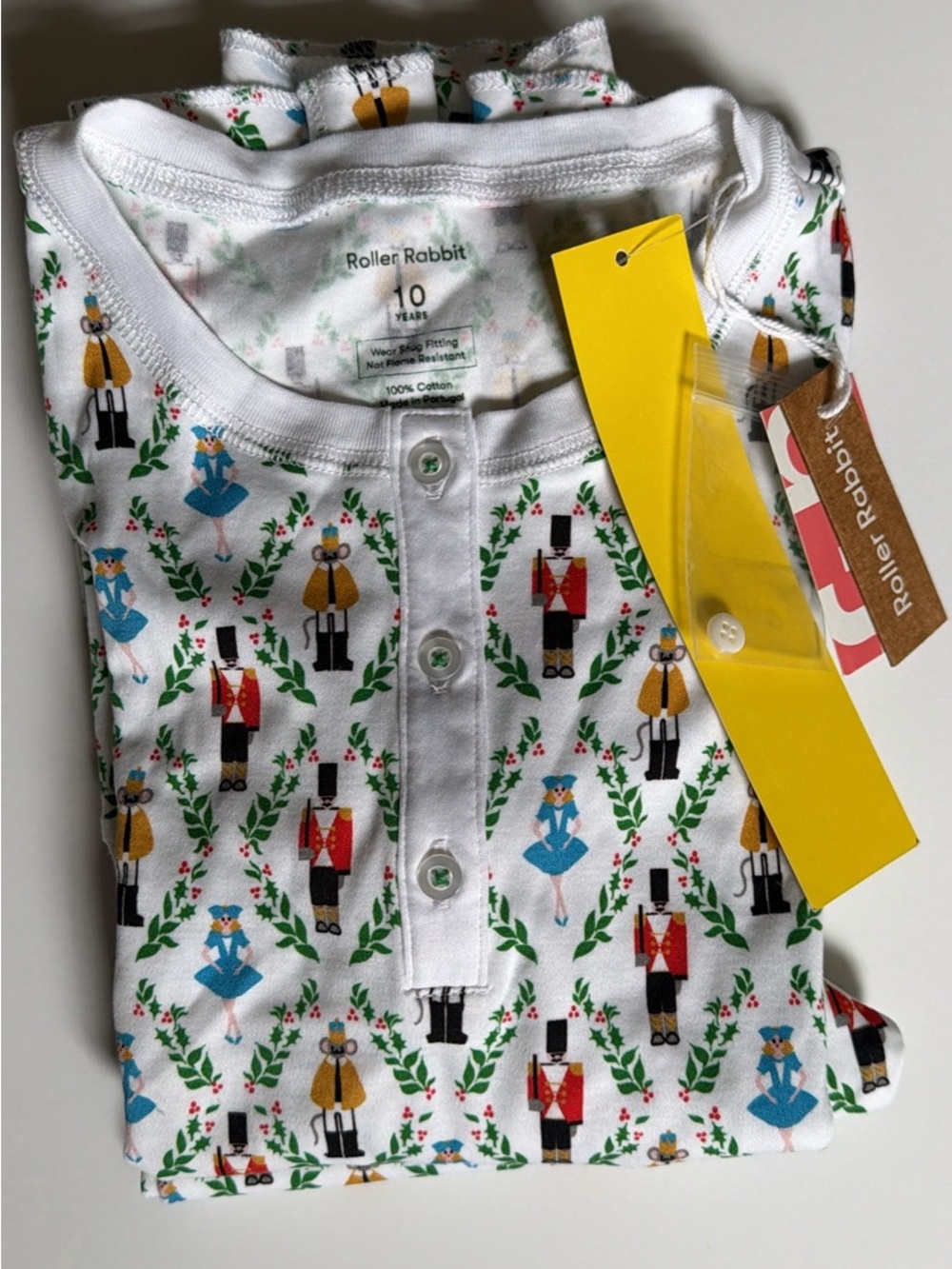 NWT Roller Rabbit Kids White Nutcracker Print Cotton Top - Blue & Red Accents